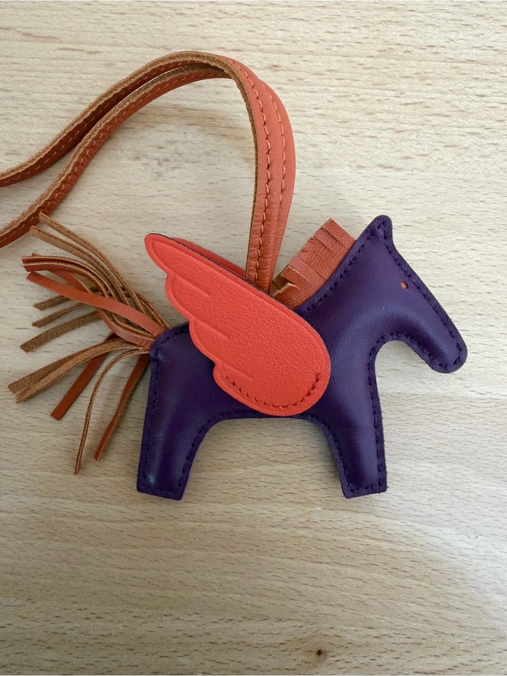 Hermès Rodeo Pegase PM bag charm violet cornaline capucine Milo grigri